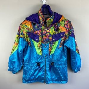 SAMAS Vintage Multicolored Ski Jacket Size L